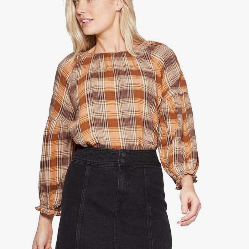 Universal Thread Plaid Long Sleeve Top